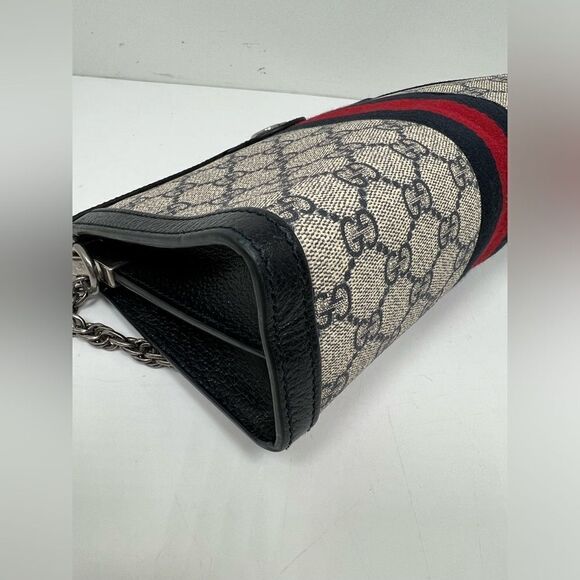 Gucci Ophidia Medium Shoulder Bag GG Supreme Chain Strap - Picture 12 of 12